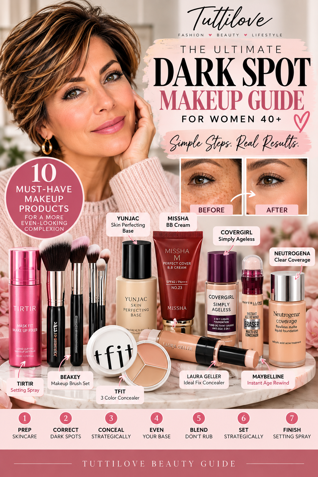 How to Hide Dark Spots With Makeup: 7 Easy Tips for Women 40+