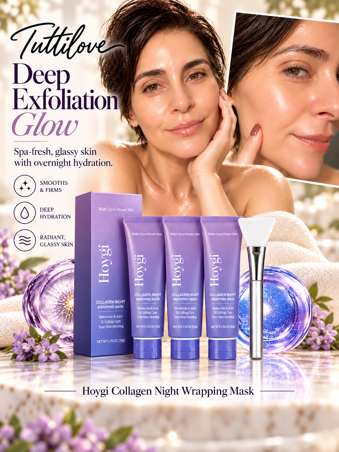 Deep Exfoliation Glow: Why an Overnight Collagen Wrapping Mask Can Be So Good for Skin After 40
