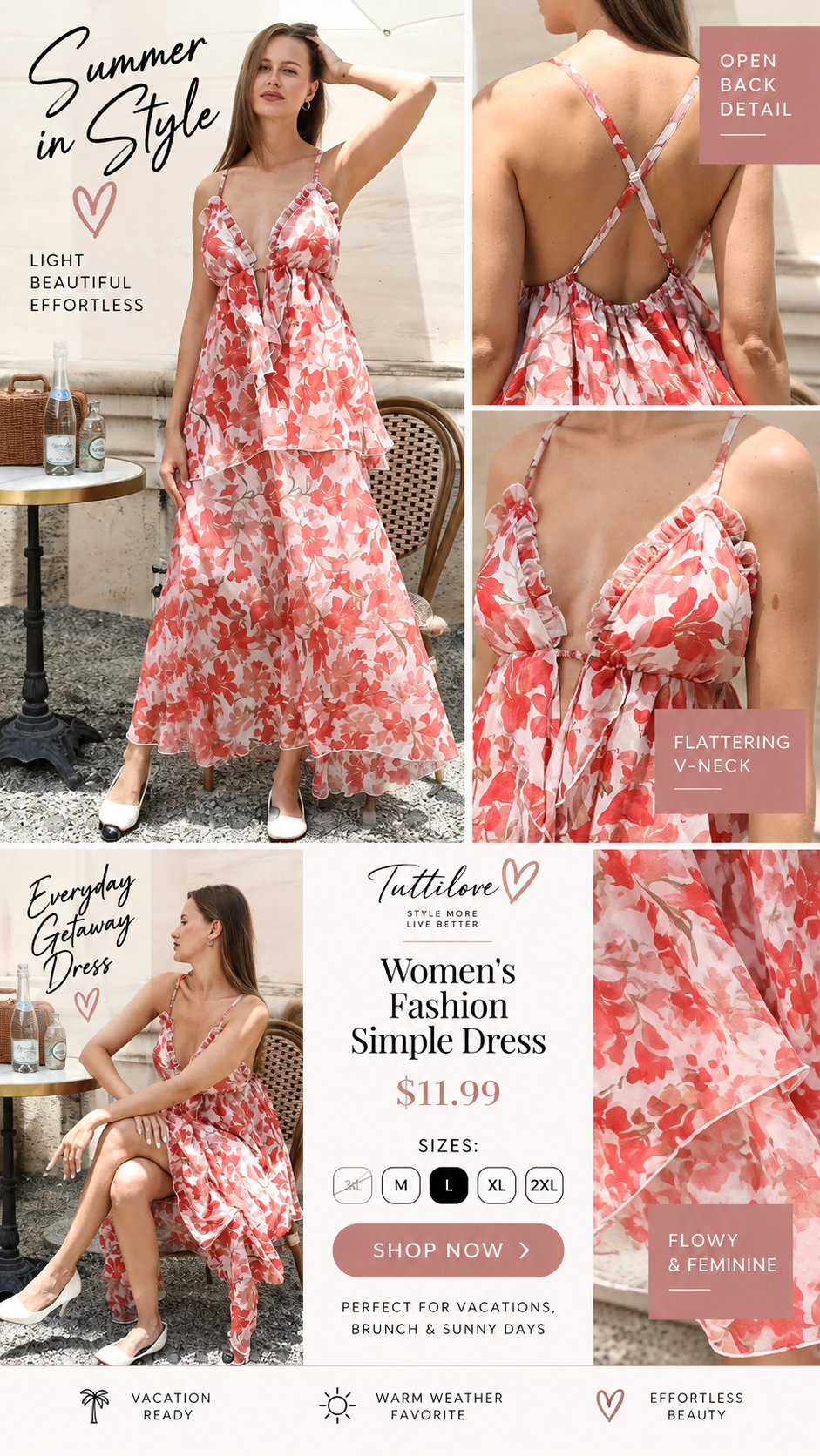 Fall Floral Dress | Flowy & Feminine | Under $15