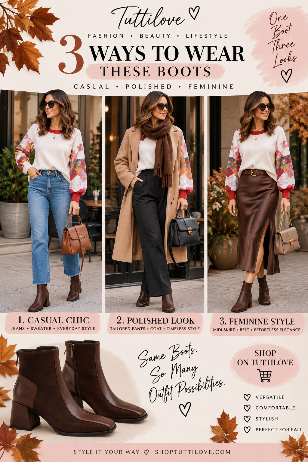One Pair of Boots, Three Ways to Wear Them This Fall