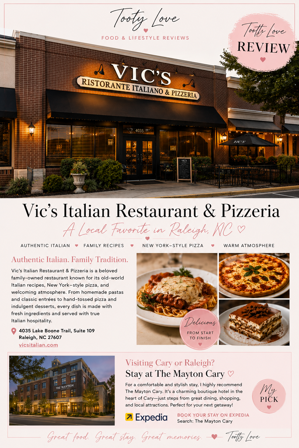 Discover Vic’s Italian Restaurant & Pizzeria
