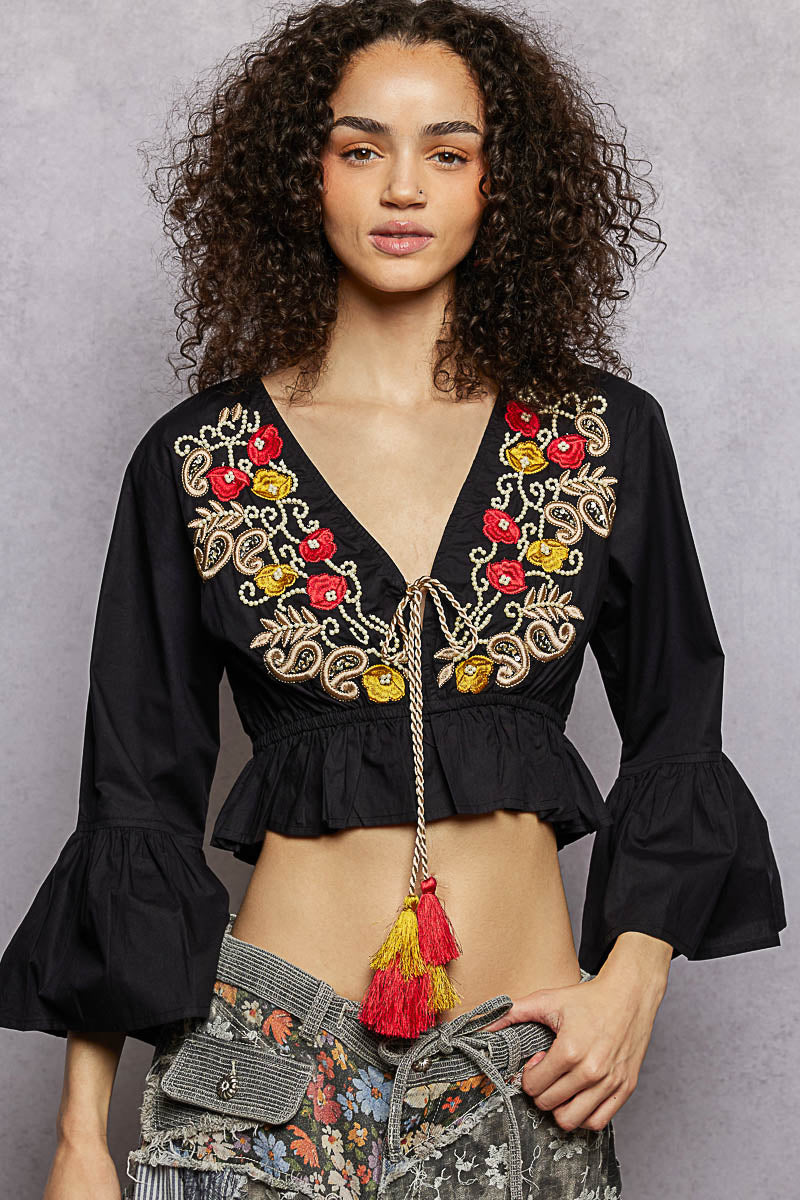 Beverly Hills Cropped Blouse
