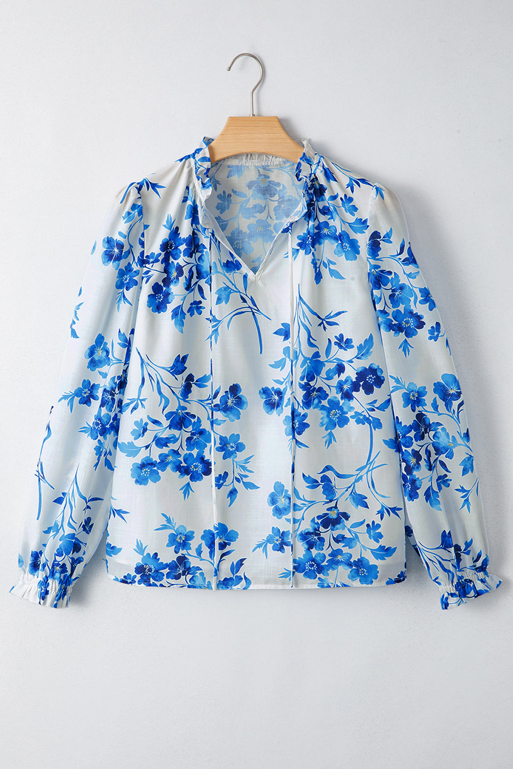 Moonflower Blue Blouse Top