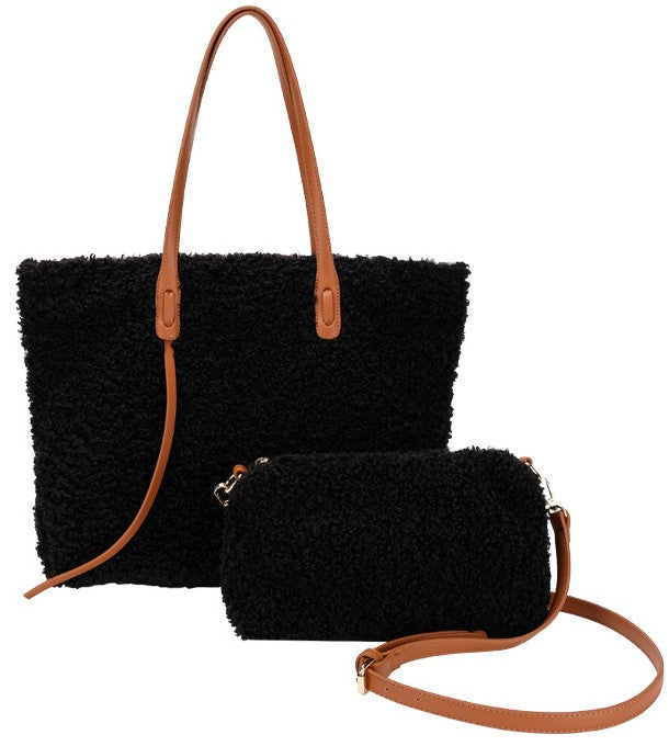 Élodie Faux-Fur Tote Set