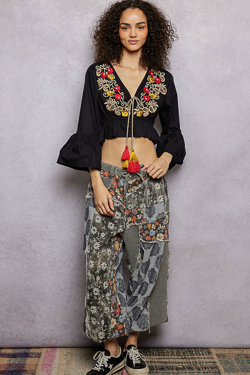 Beverly Hills Cropped Blouse
