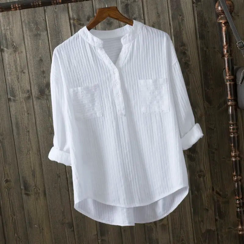 White Lila Chic Blouse Top