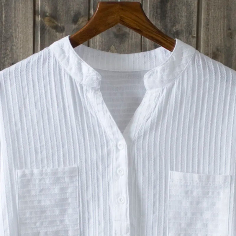 White Lila Chic Blouse Top