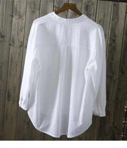 White Lila Chic Blouse Top