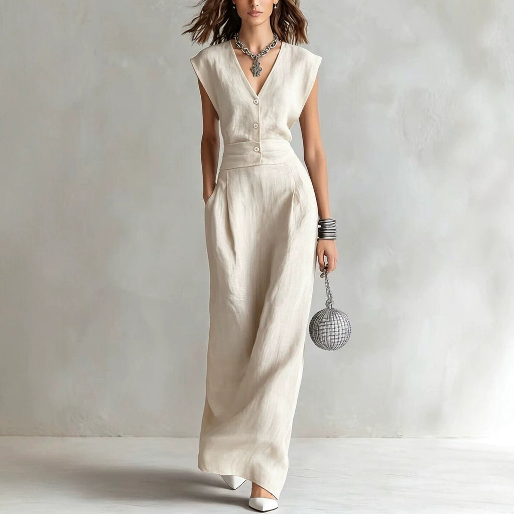 The Carmen Maria Vest & Wide-Leg Set