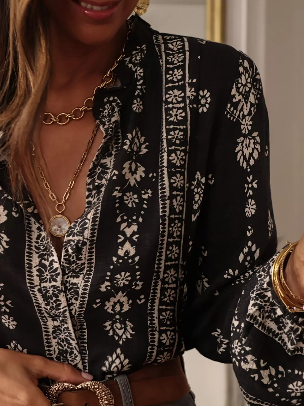 Elegant Grace Blouse Top