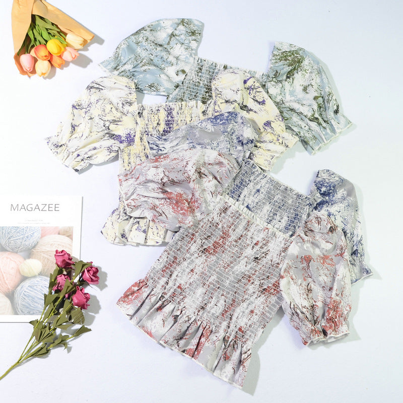 French Mamita Chic Blouse Top