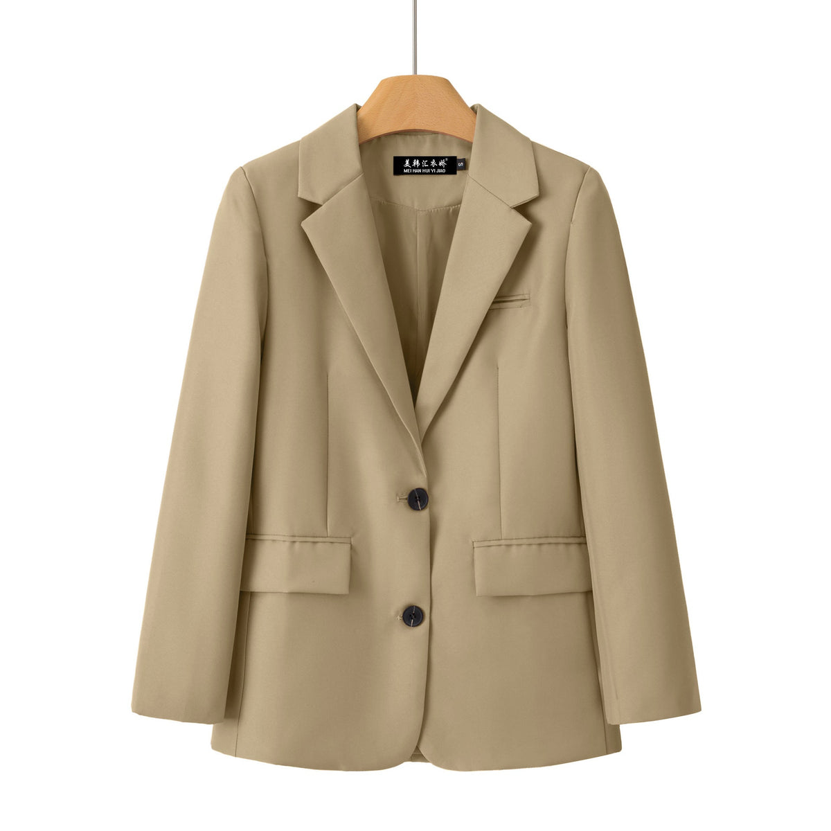 Women's Casual Chic Plaid Coat – Long Sleeve Pocket Jacket