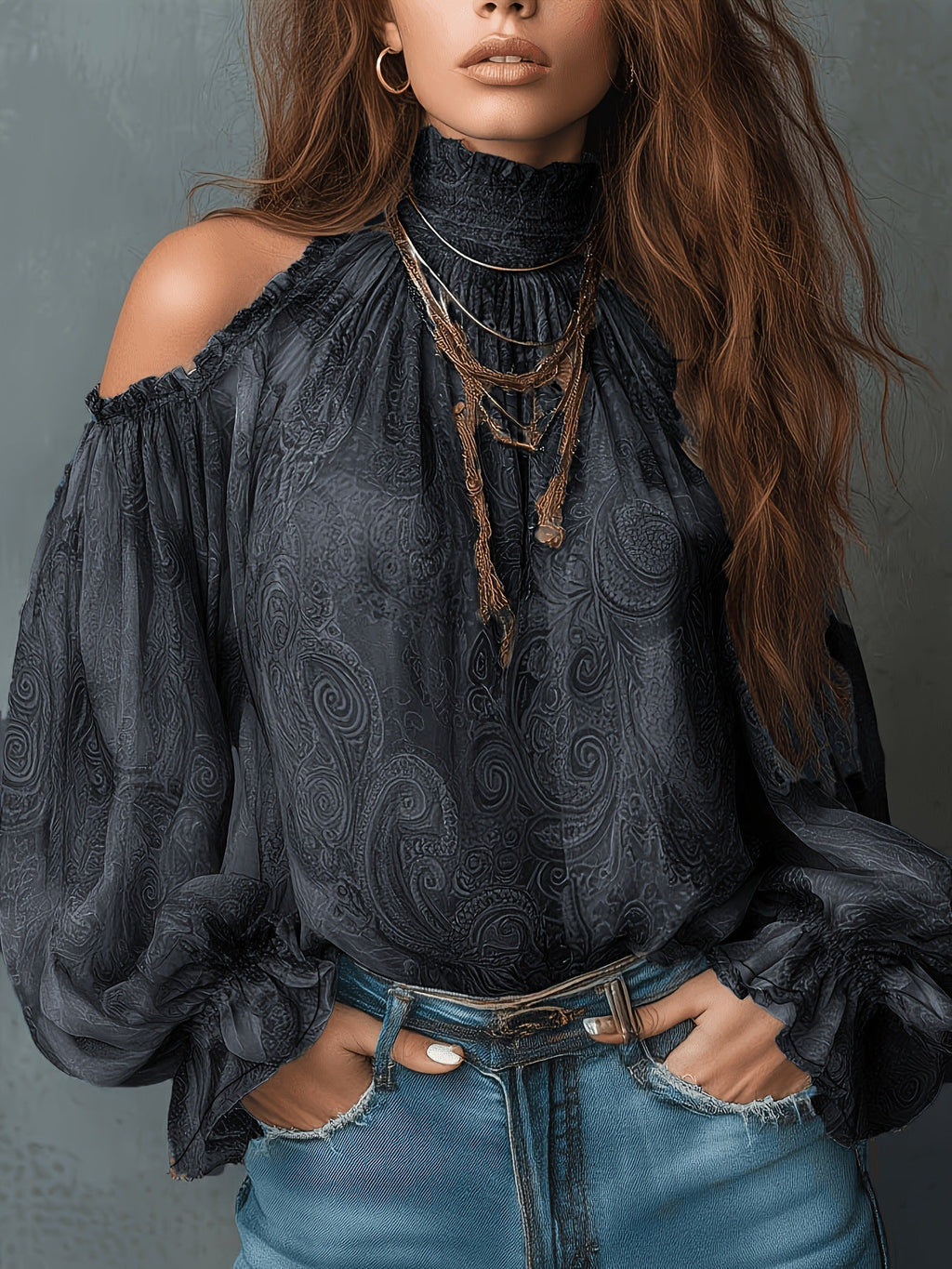Hollywood Hills Retro Blouse Top