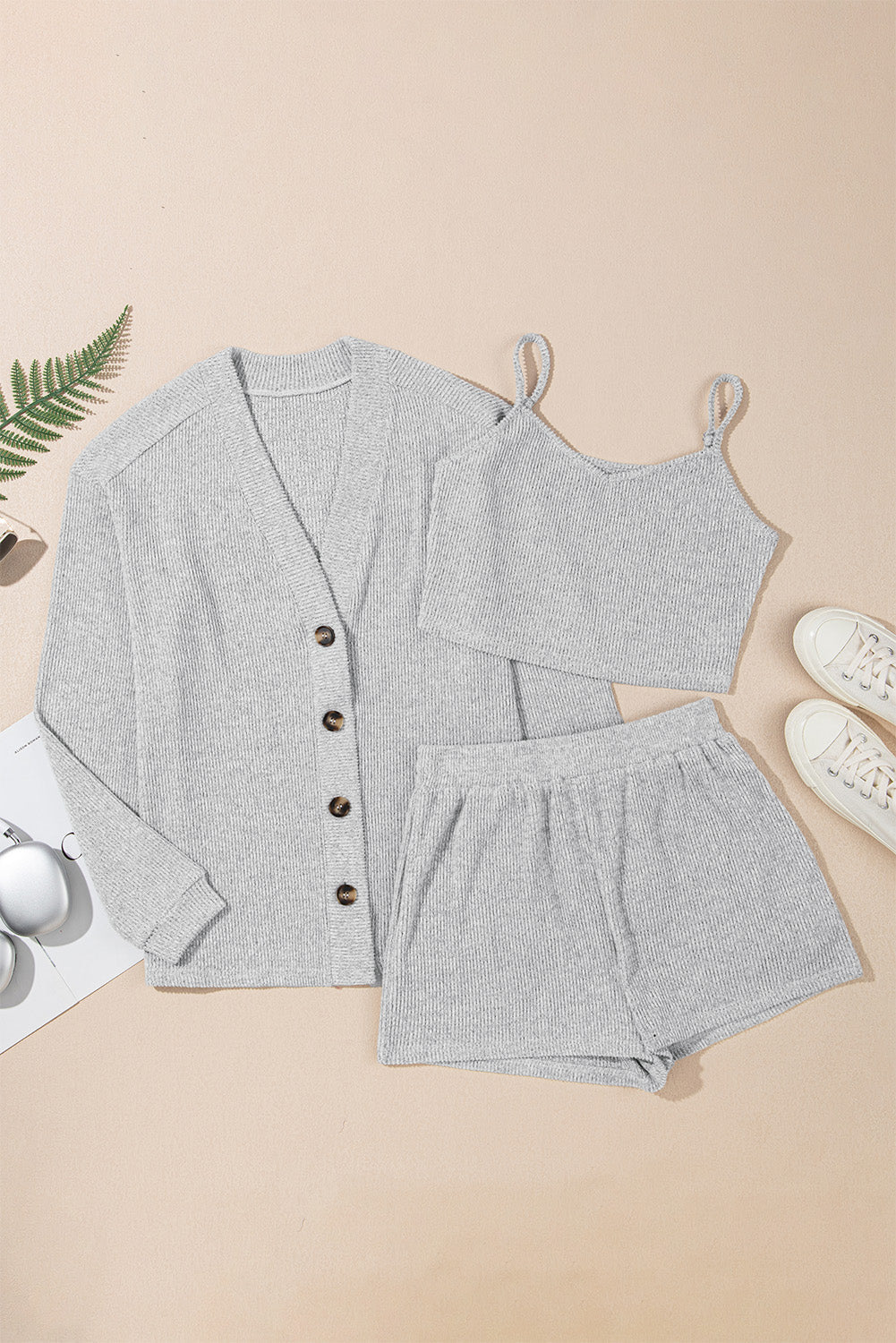 Empowered Elegance Lounge Set with Cardigan