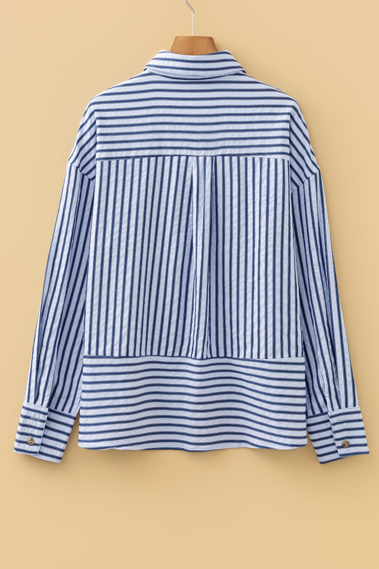 The Blue Stripe Chic Oversize Top- The Soft Girl Collection
