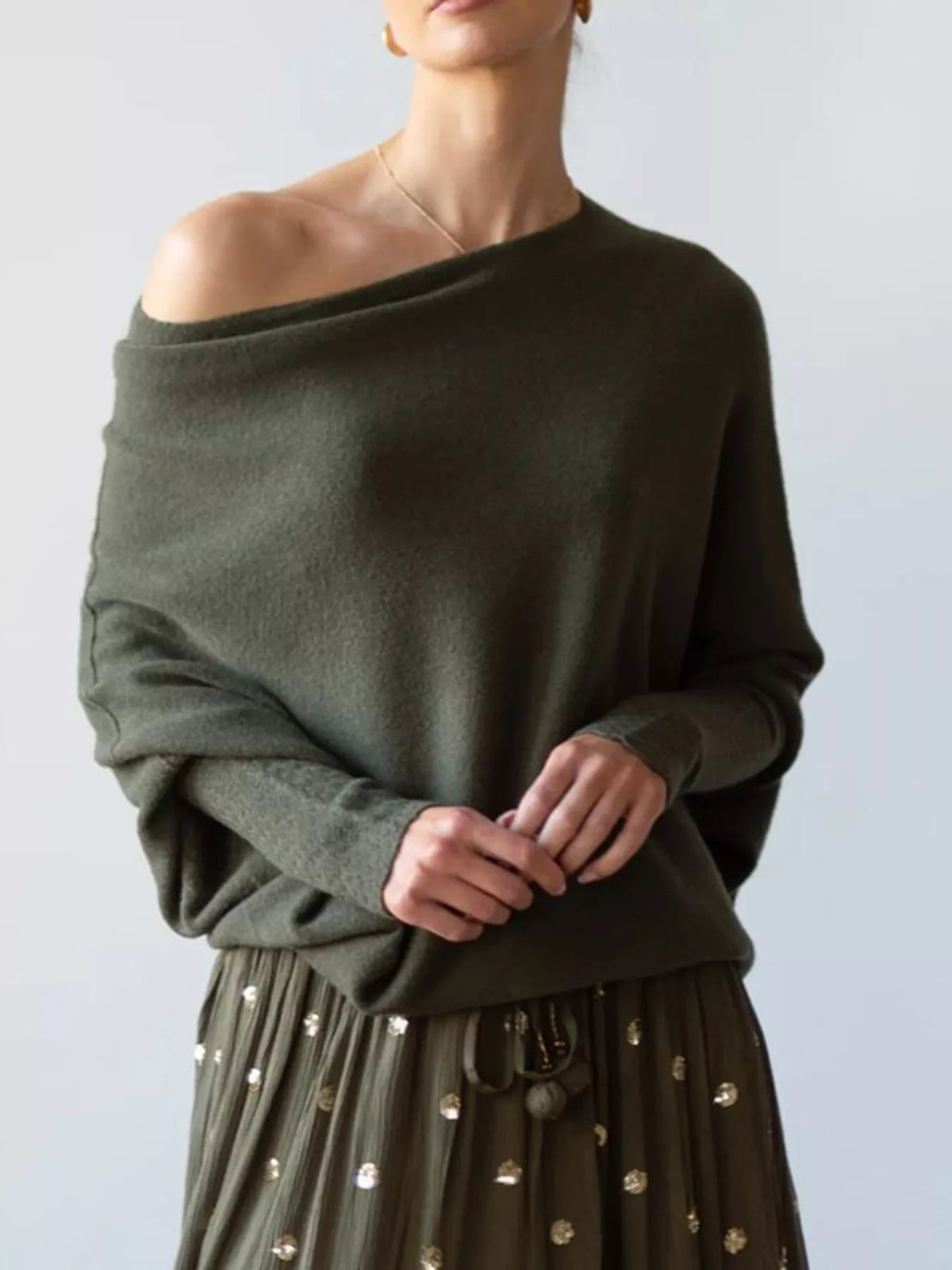 The Elisa Ann Boat-Neck Oversized Sweater