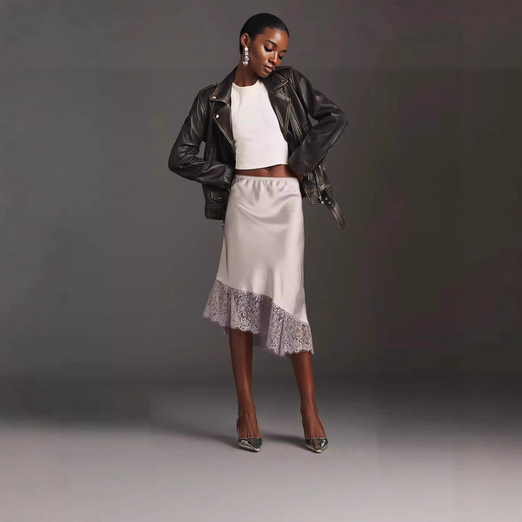 The Lena Lace Patchwork Skirt