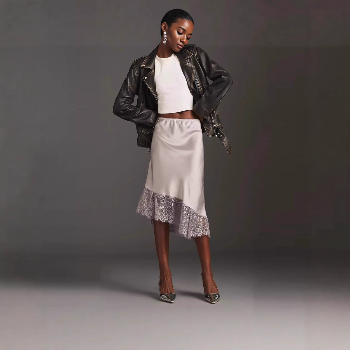 The Lena Lace Patchwork Skirt