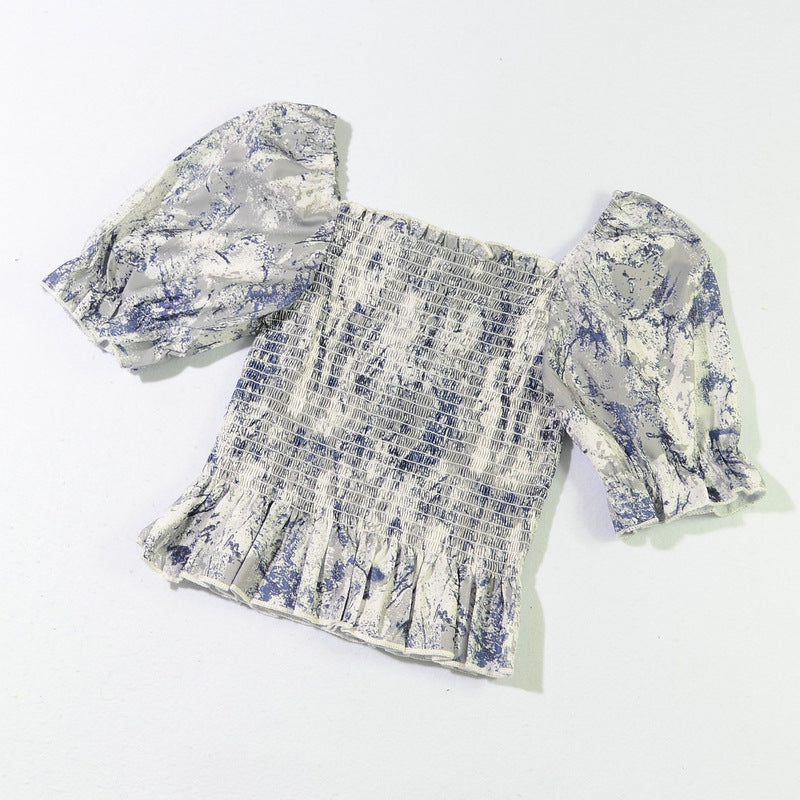 French Mamita Chic Blouse Top