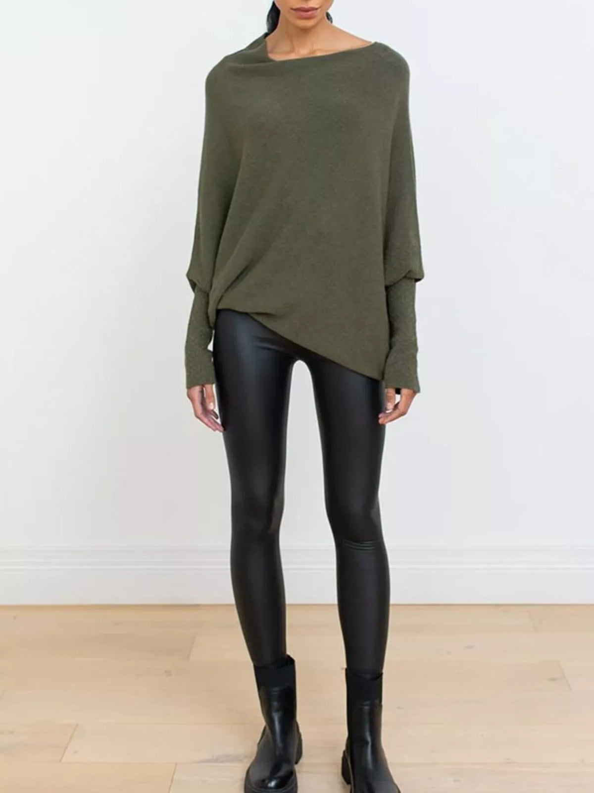 The Elisa Ann Boat-Neck Oversized Sweater