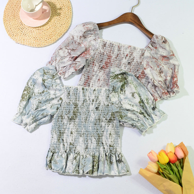 French Mamita Chic Blouse Top