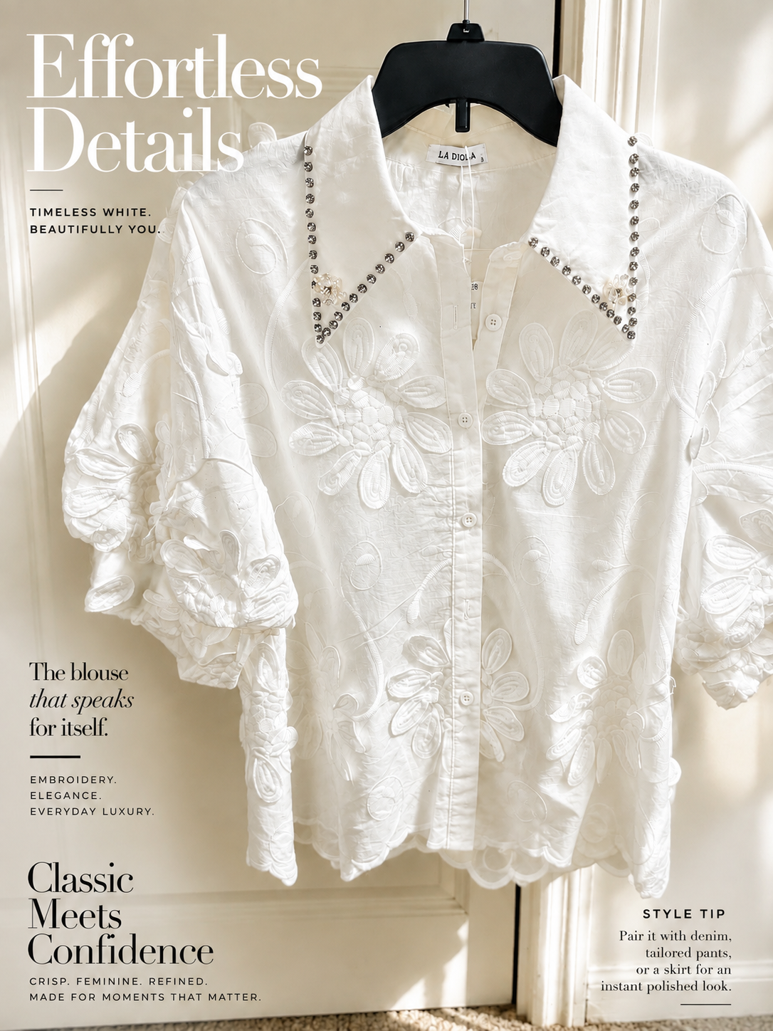 Classic White Blouse – Effortless Chic Button-Up Top