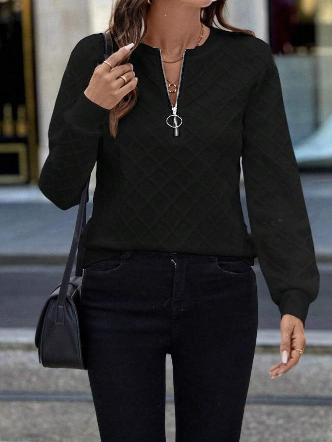 The Aspen Quilted Zip Pullover