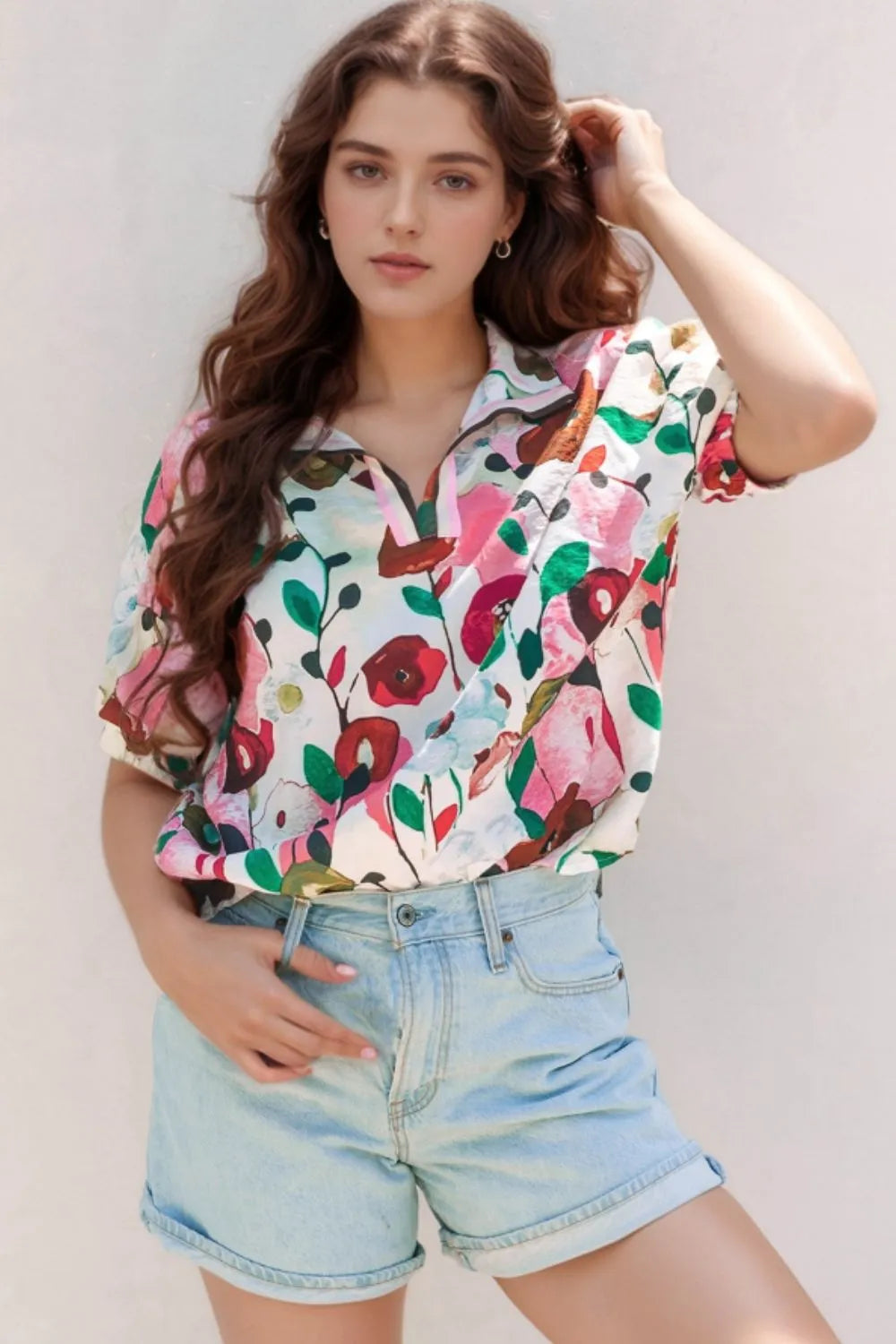 Sophia Flutter Sleeve Blouse Top