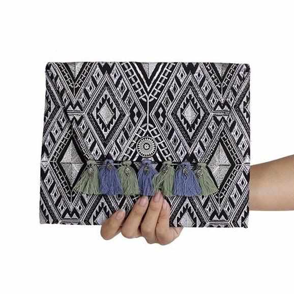 The Style Chic Clutch Bag With Tassels - The Friday Chic Collection