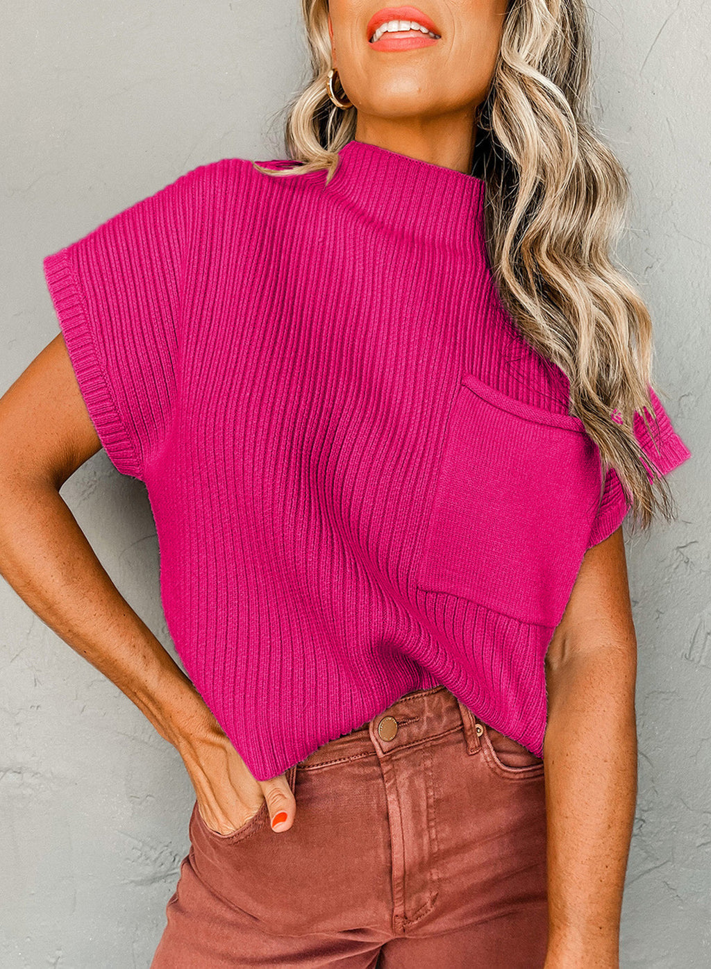 Rose Red Chic Top Sweater