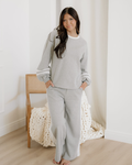 Elena Set – The Feminine Energy Collection. Long Sleeve Pullover and Pants Set - Gray