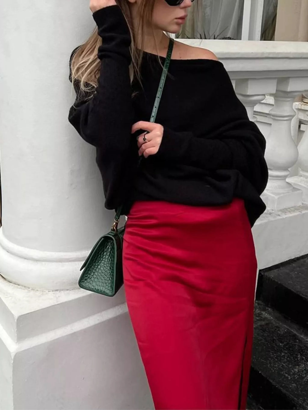 The Elisa Ann Boat-Neck Oversized Sweater
