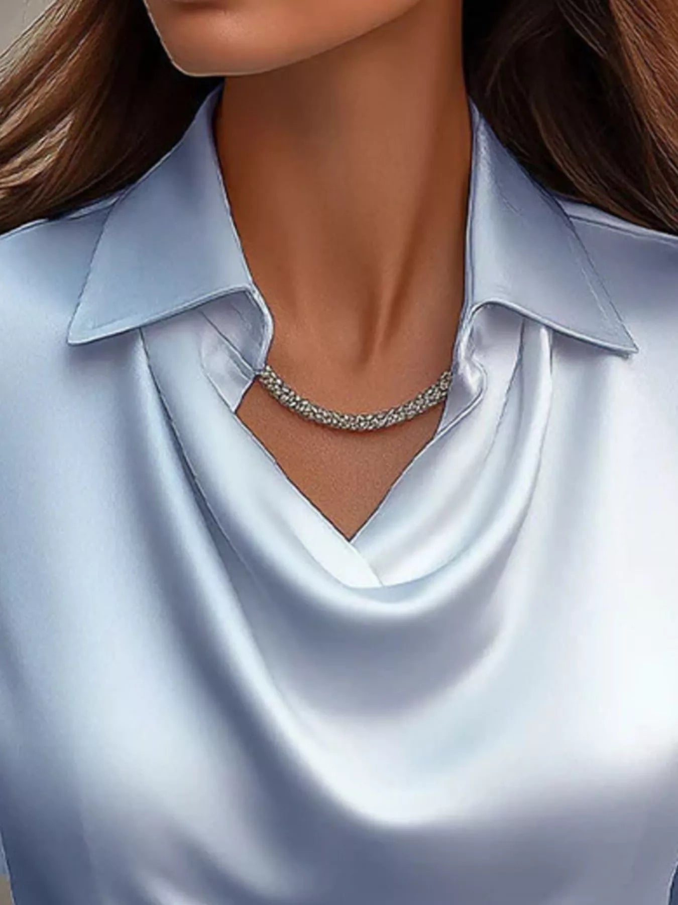 Porcelain Petal Blouse Top