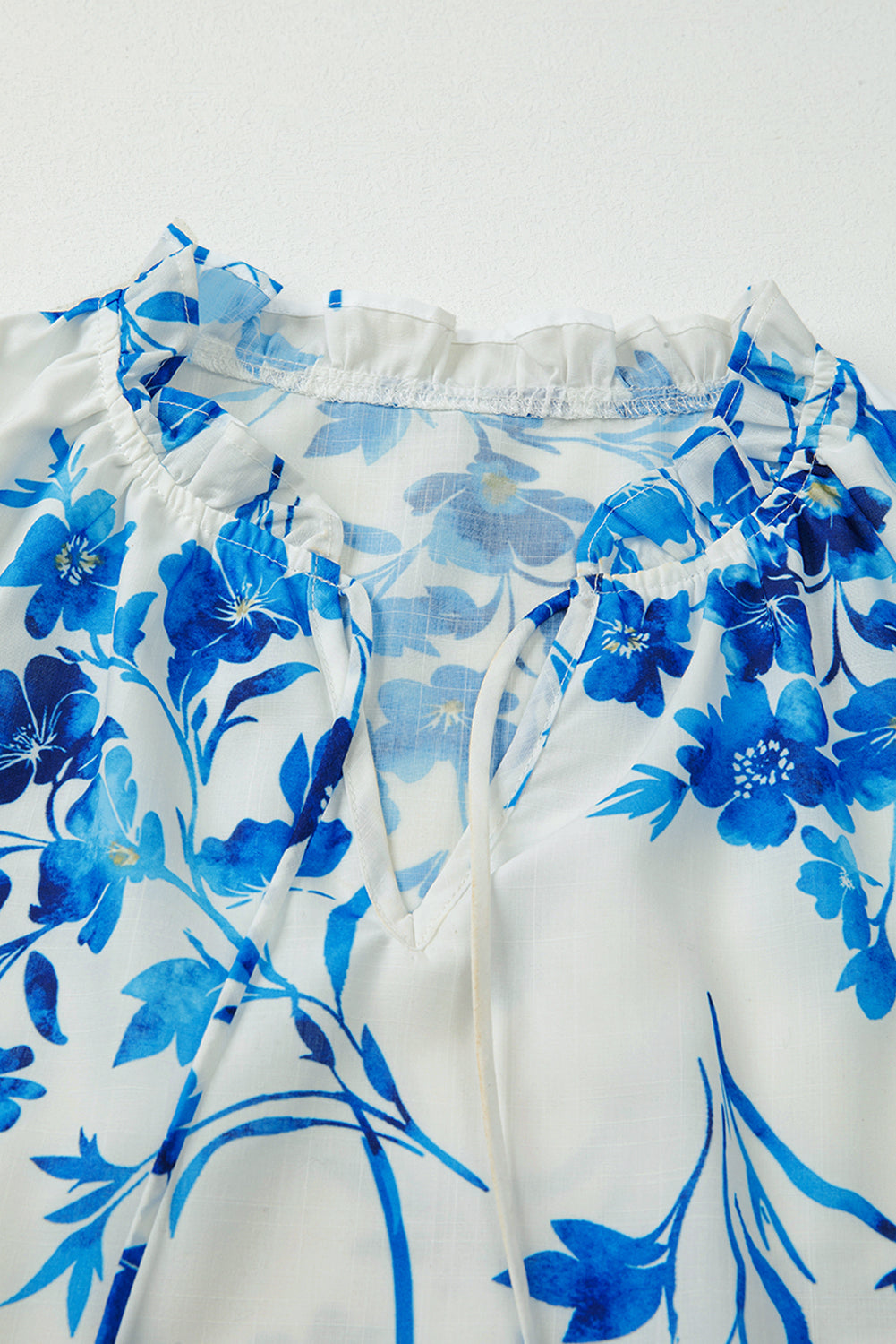 Moonflower Blue Blouse Top