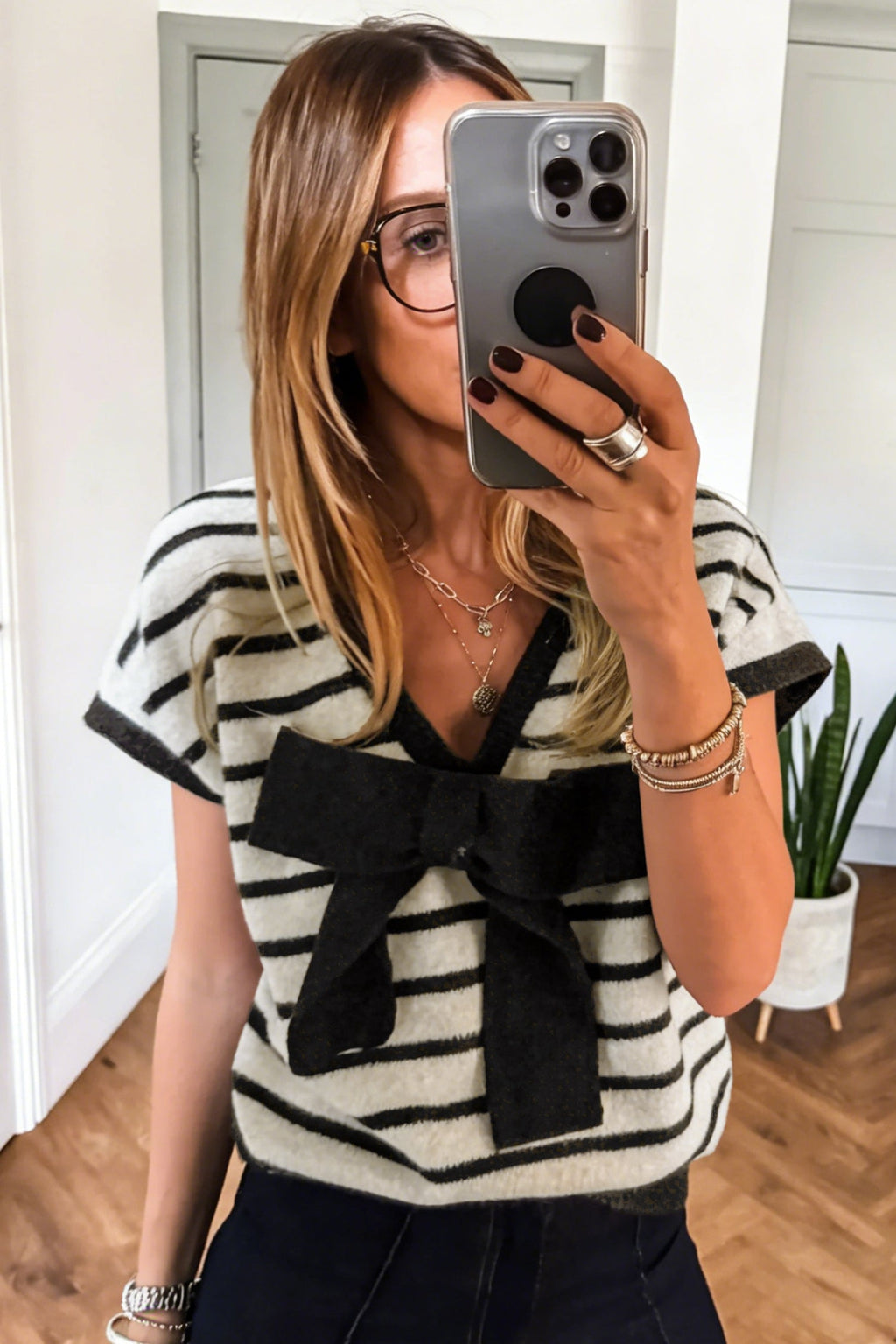Trellis Rose Blouse Top