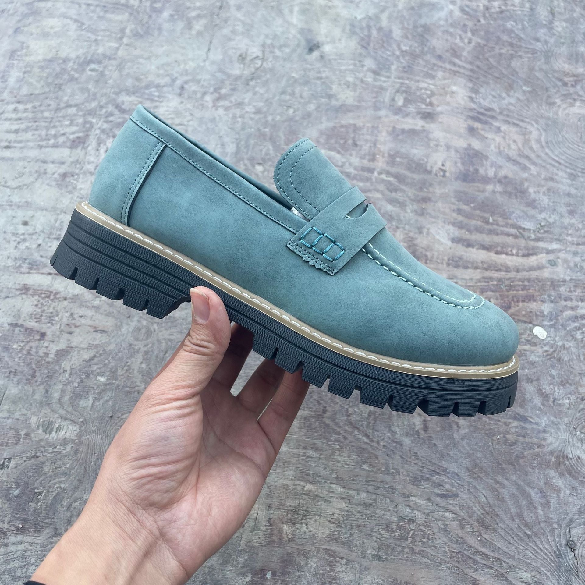 Leather Plus Size Casual Women's Shoes