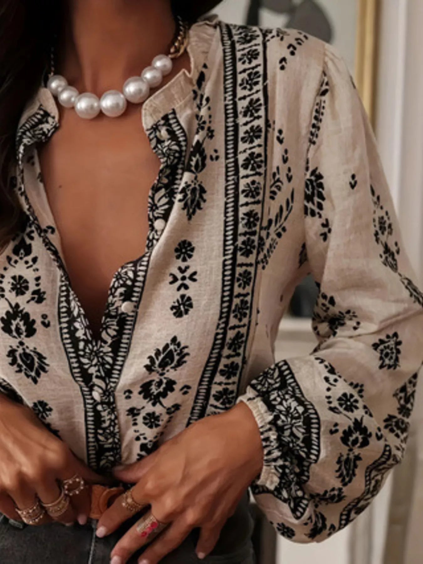 Elegant Grace Blouse Top