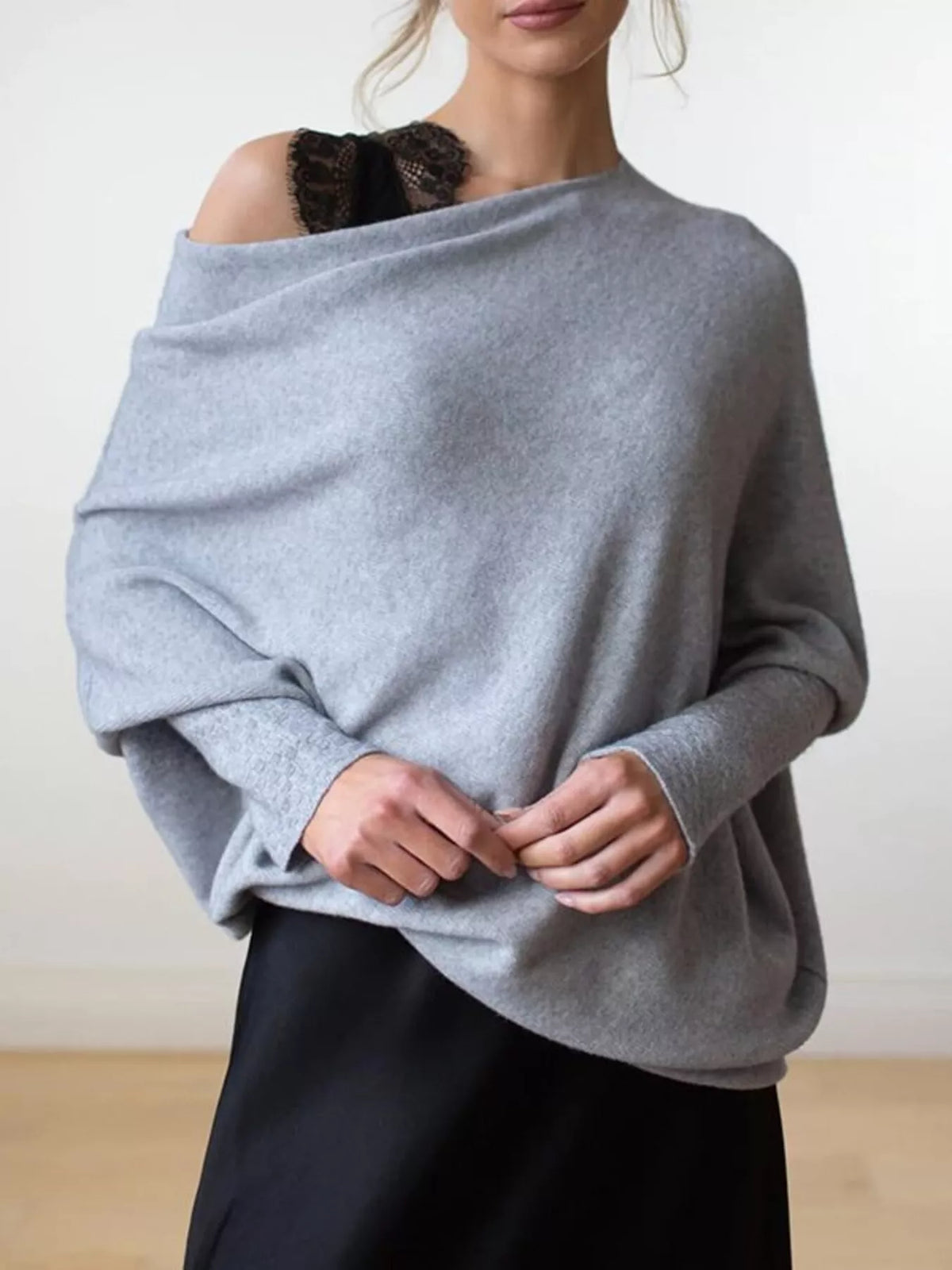 The Elisa Ann Boat-Neck Oversized Sweater