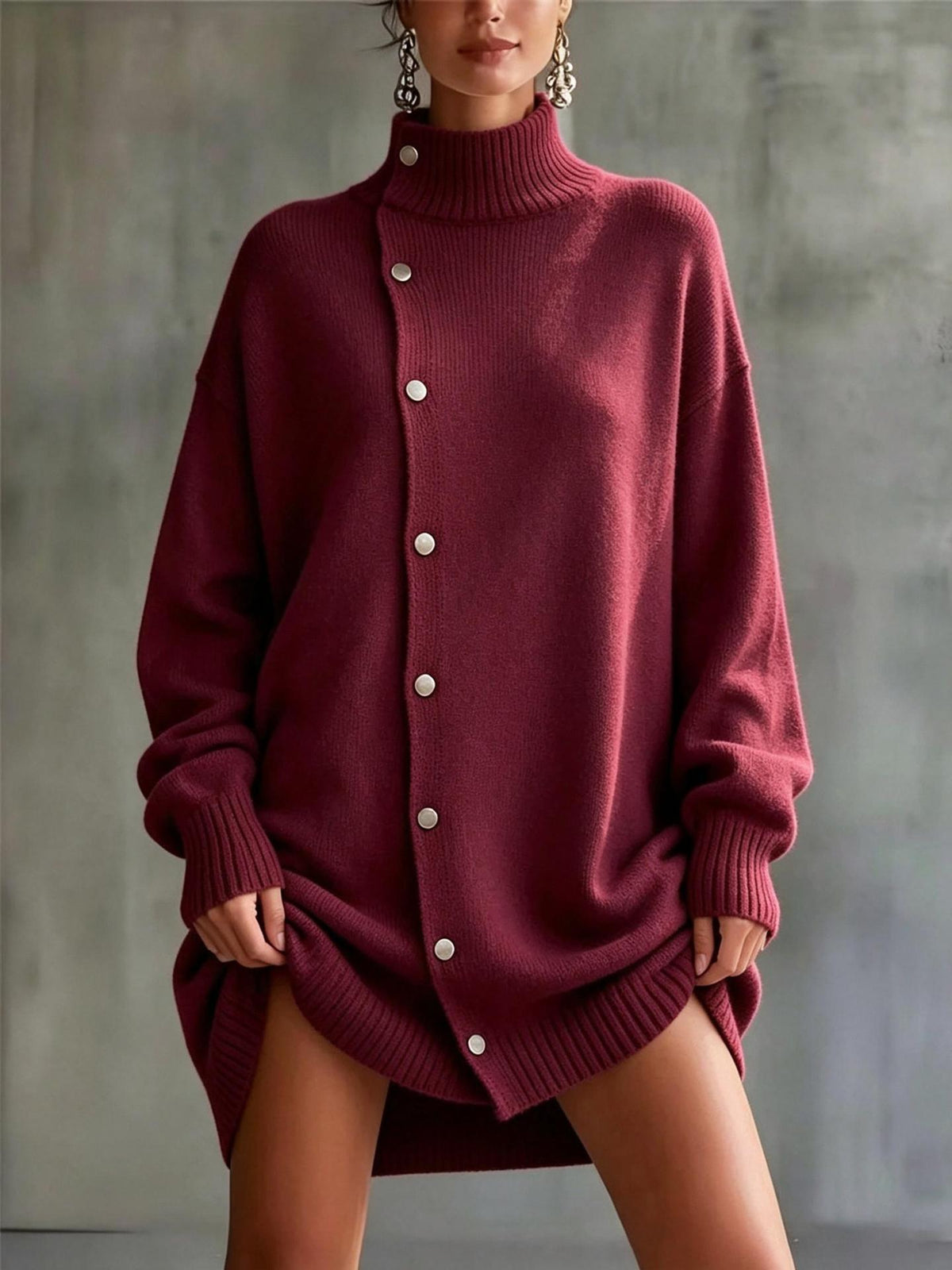 Vittoria Elegant Oversized Knit Cardigan