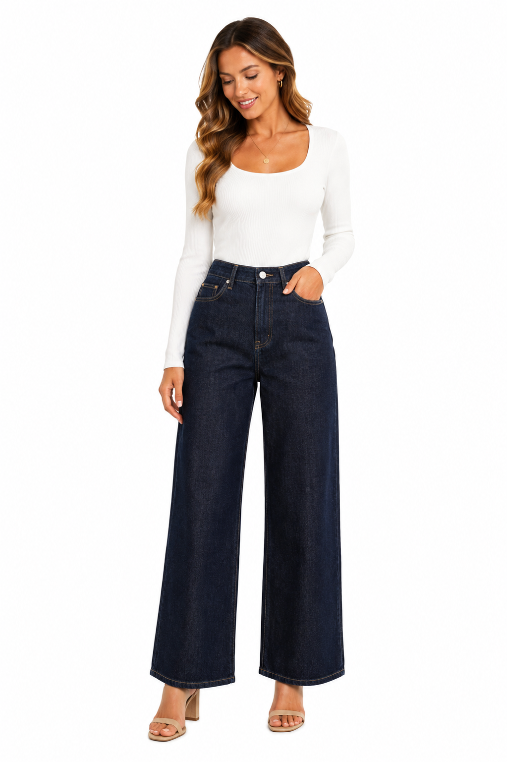 Sandra Bullock Curved Blade Jeans