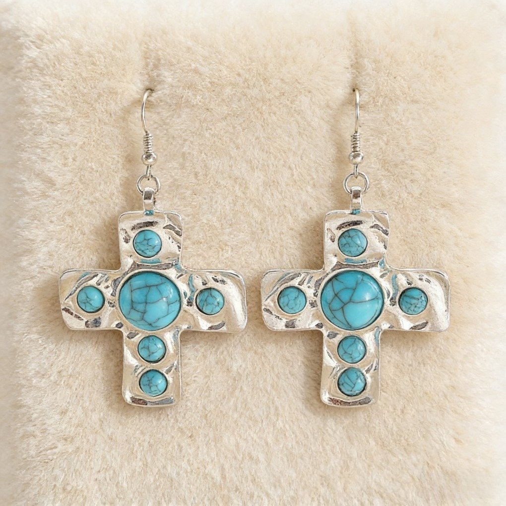 The Santa Fe Turquoise Cross Jewelry Set