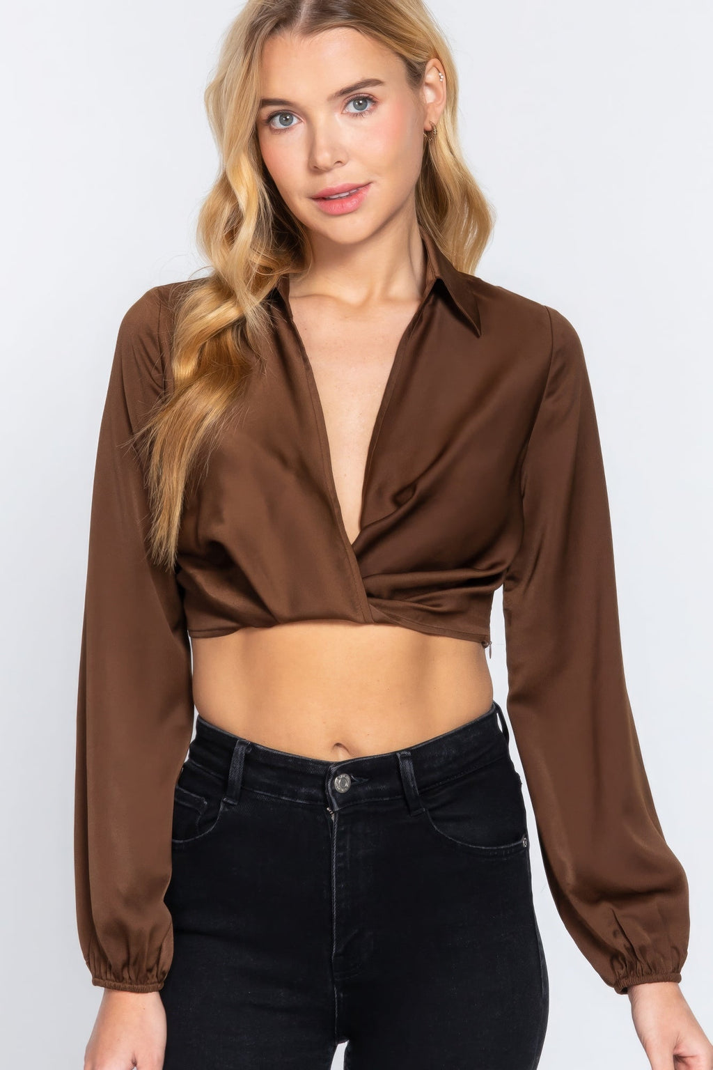 Lady Lucks Crop Woven Top