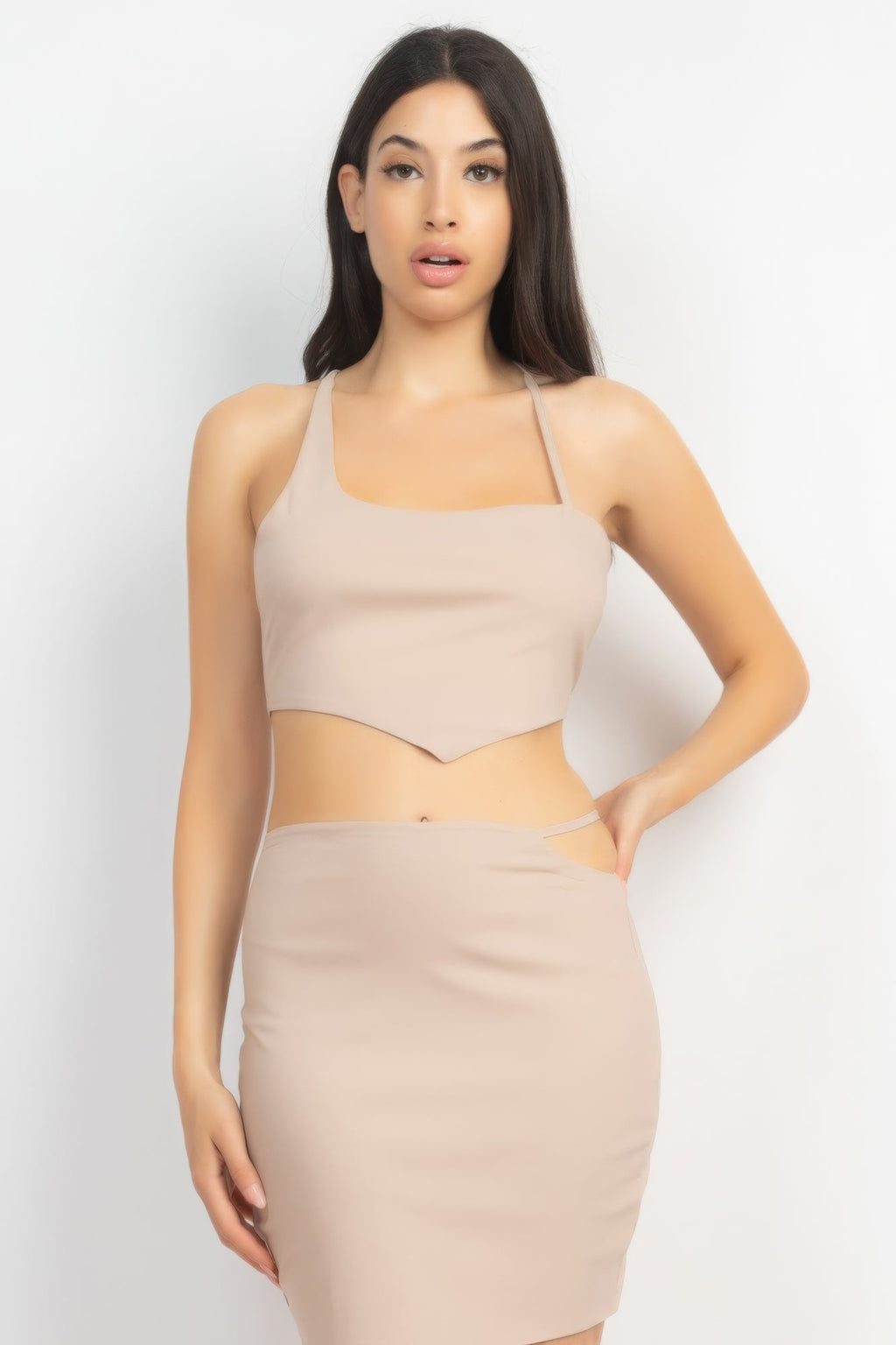 Grace Kelly Pleated Top & Skirts Set