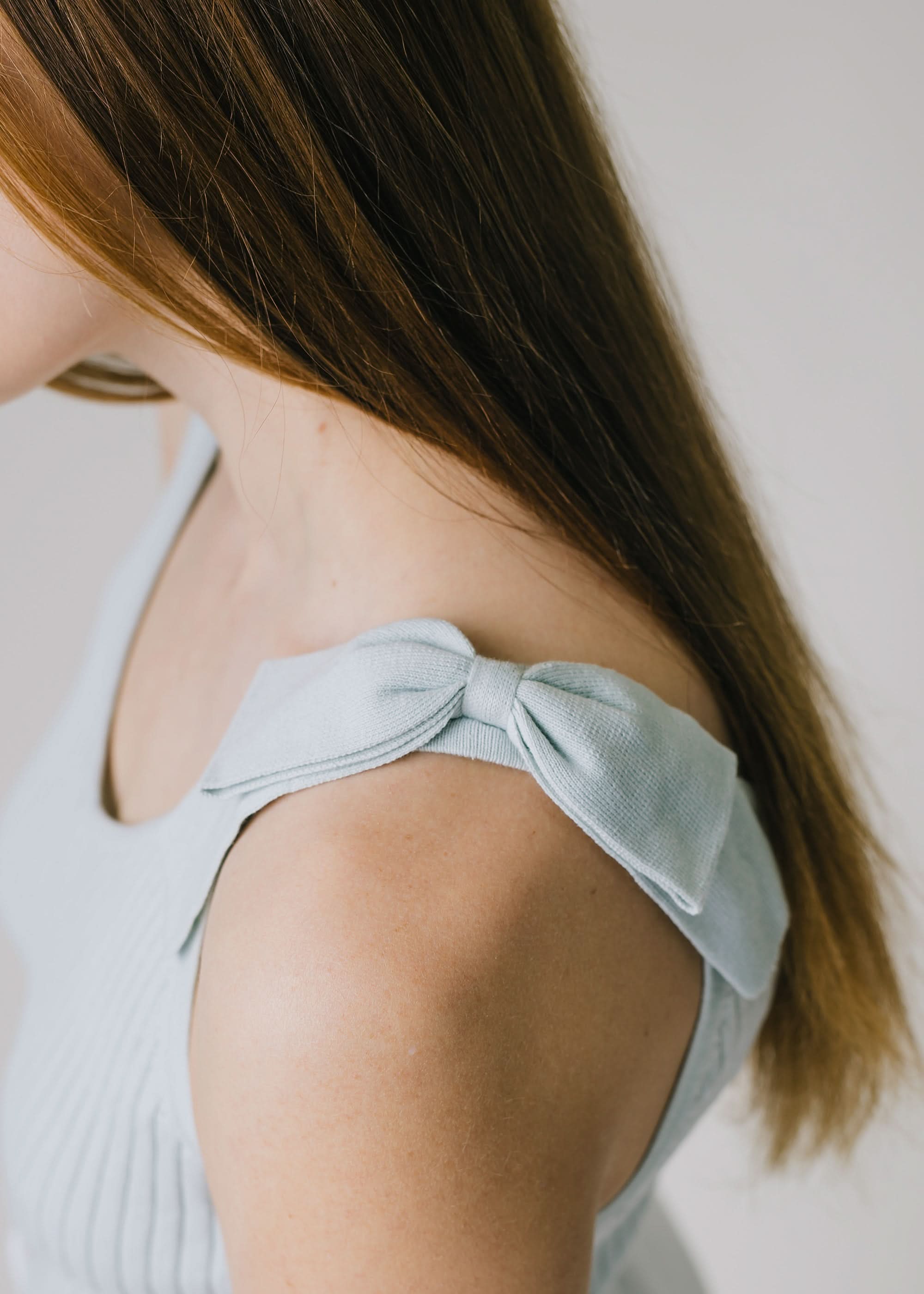 Mariela Rose Knit Tank with Bow- The Organic Chic Collection