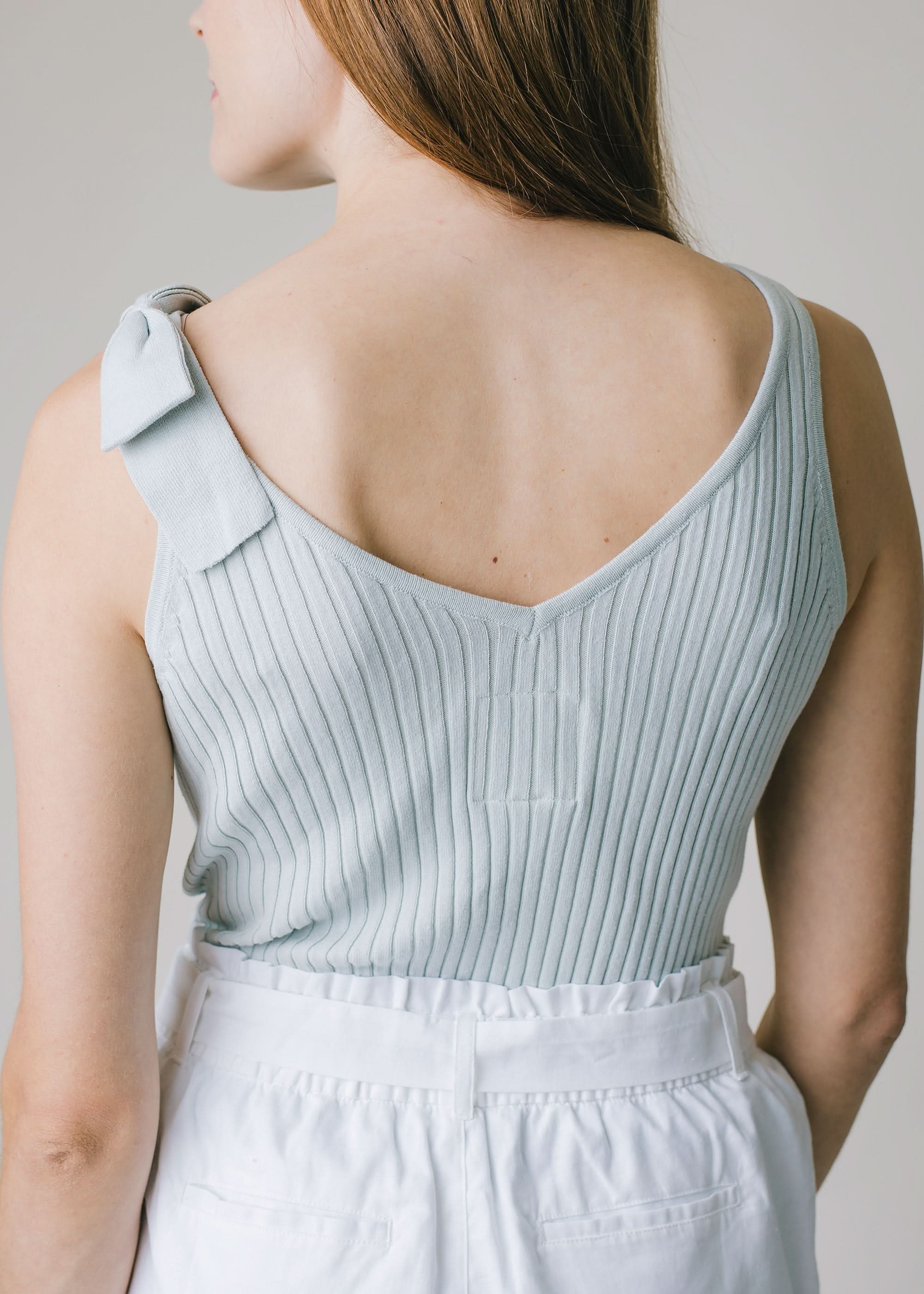 Mariela Rose Knit Tank with Bow- The Organic Chic Collection