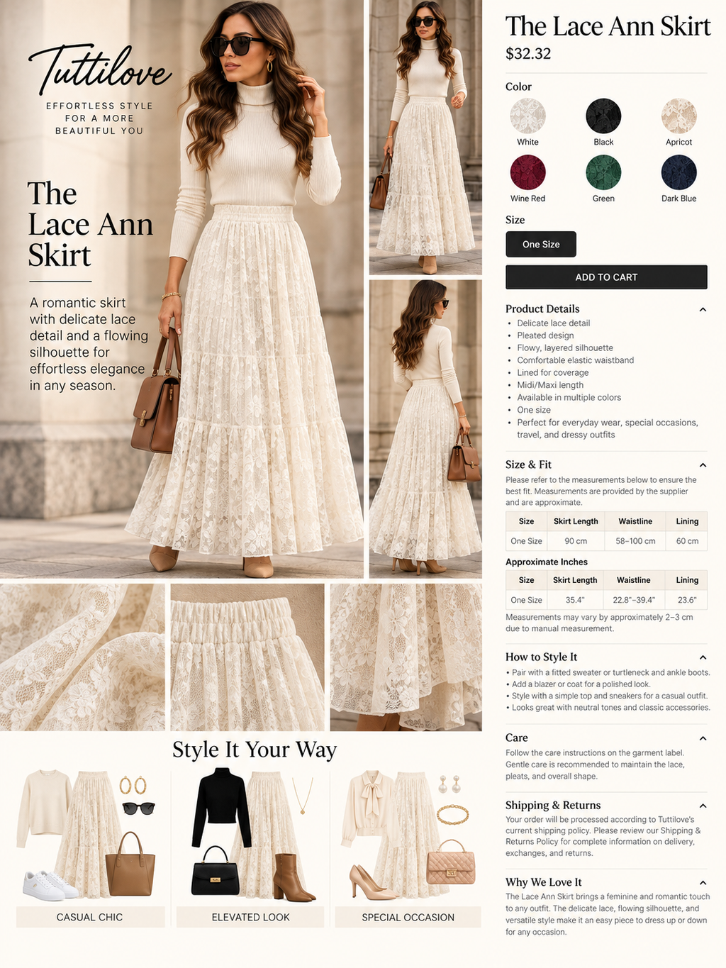 The Lace Ann Skirt