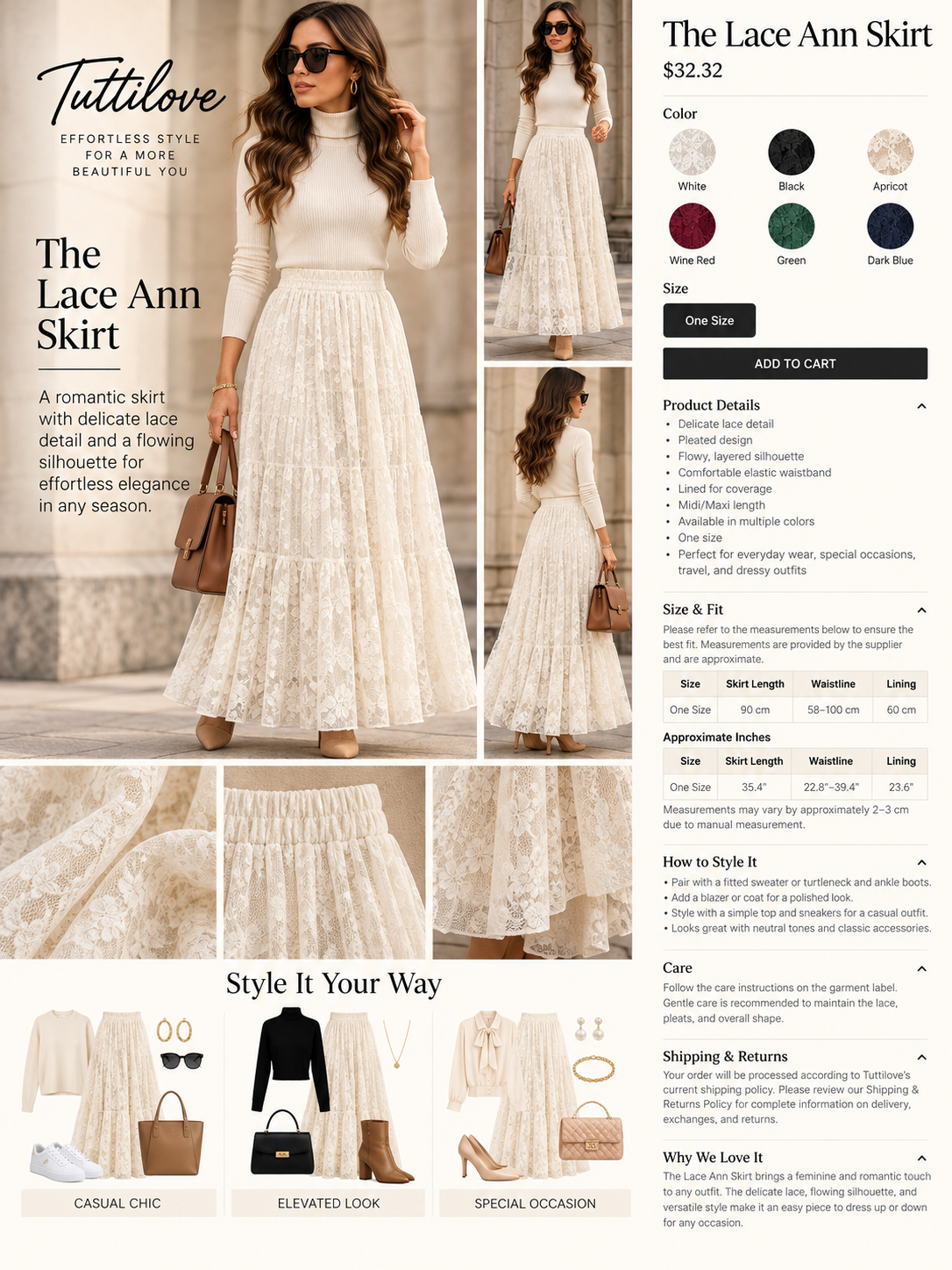The Lace Ann Skirt