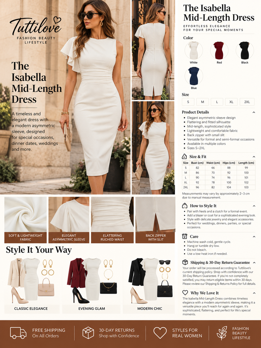 The Isabella Mid-Length Dress
