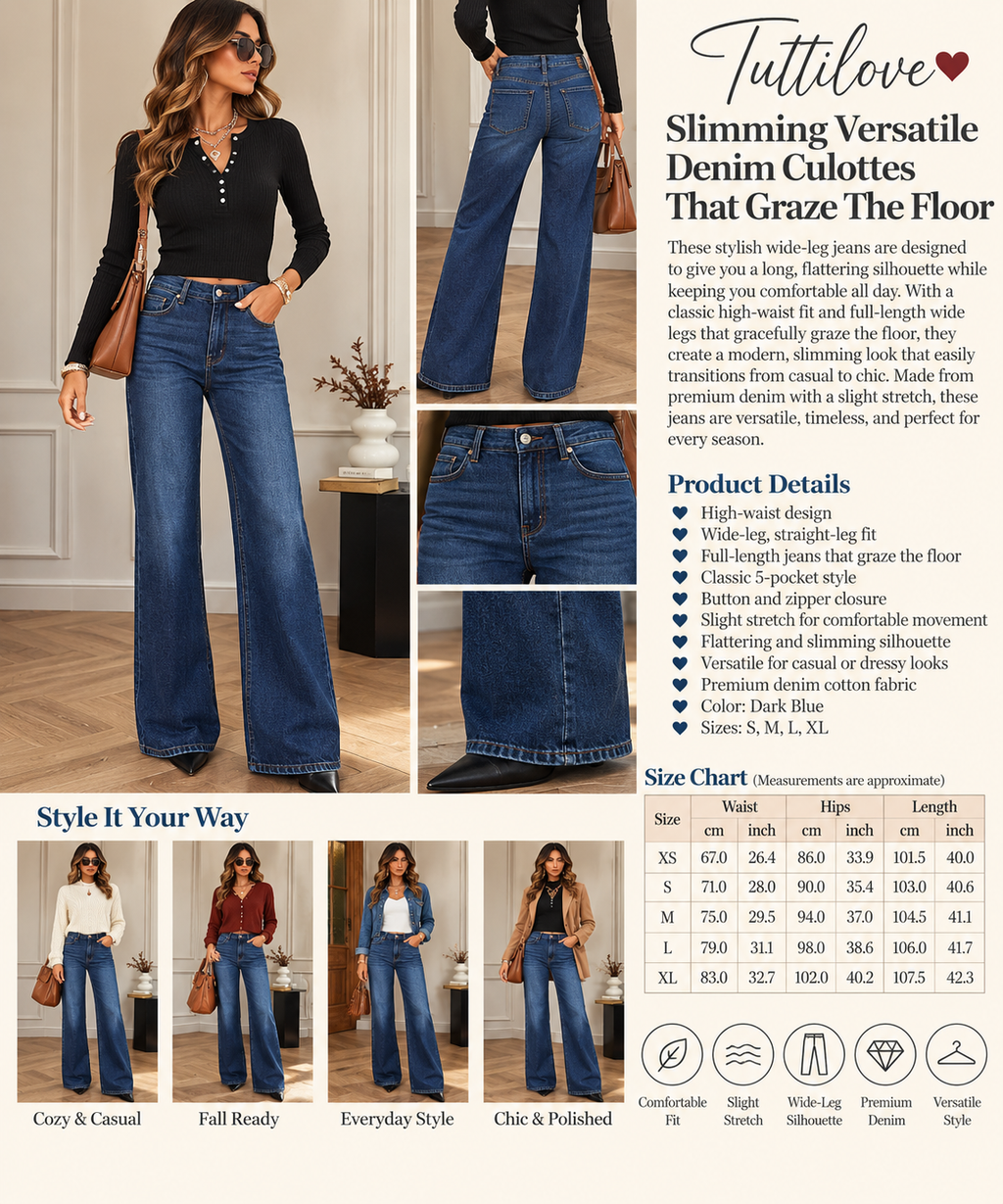 The Elvira Floor-Grazing Wide-Leg Jeans