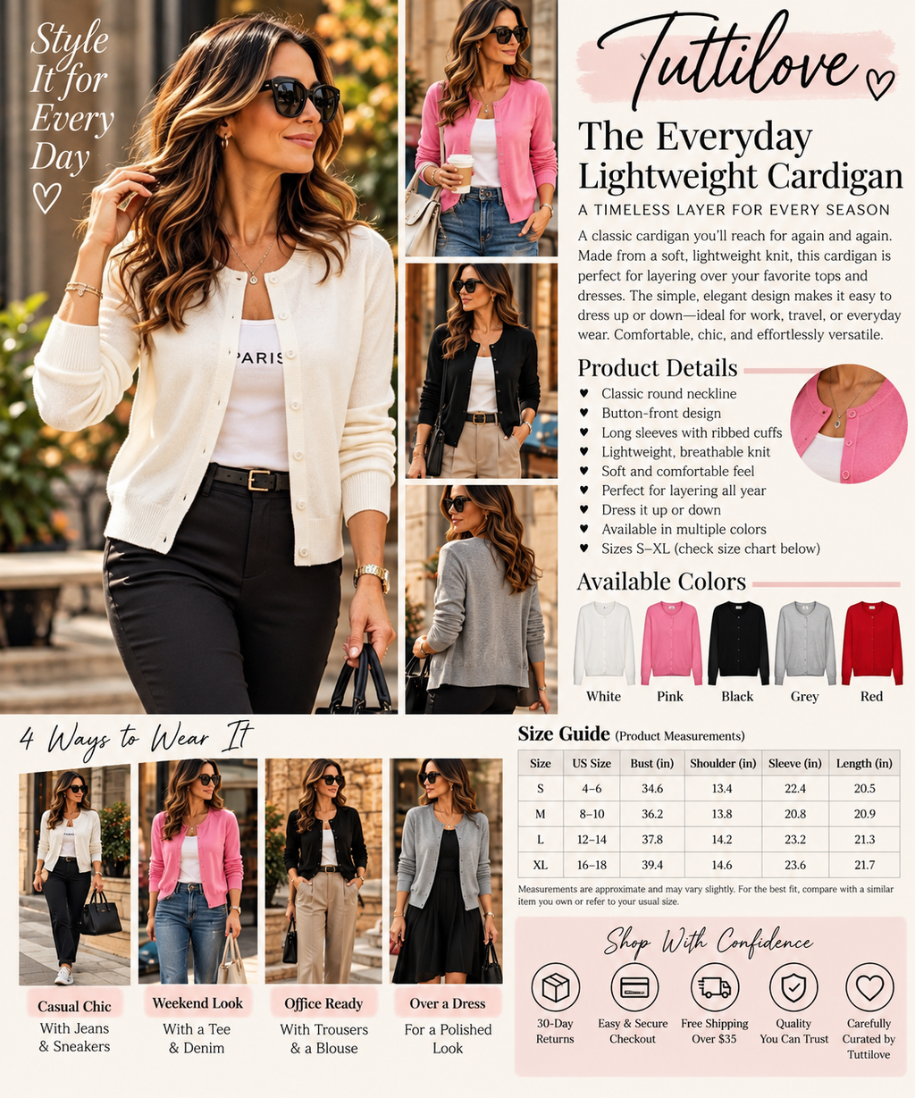 The Everyday Lightweight Cardigan